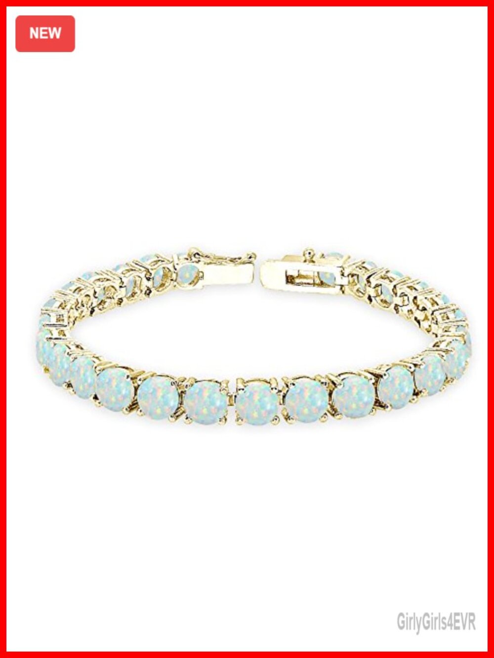 Sterling Silver 6mm Round Gemstone Tennis Bracelet for Women